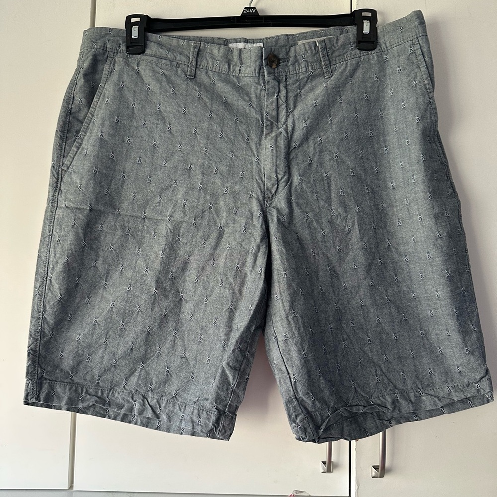 🌿 Goodfellow & Co Gray Linen Blend Shorts Men’s 38 Linden 10.5” Inseam